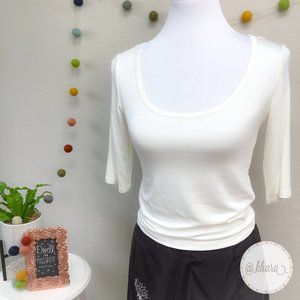 American Rag Half-Sleeve Long Crop Top